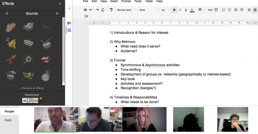 Planning meeting with Alan Levine, Helen Keegan, Lenandlar Singh & Valeria Lopes. Sean Williams not shown.