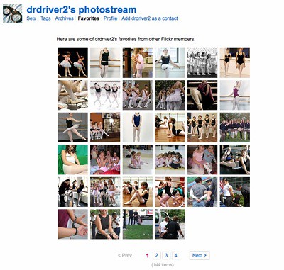 Small Screenshot of Photos Favourited by Flickr Pervert