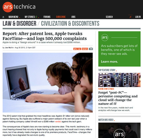 Report__After_patent_loss__Apple_tweaks_FaceTime—and_logs_500_000_complaints___Ars_Technica_and_WiTopia
